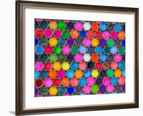 Colorful Water Color in Bottles Four Seamless Patterns-Patchanu Noree-Framed Photographic Print