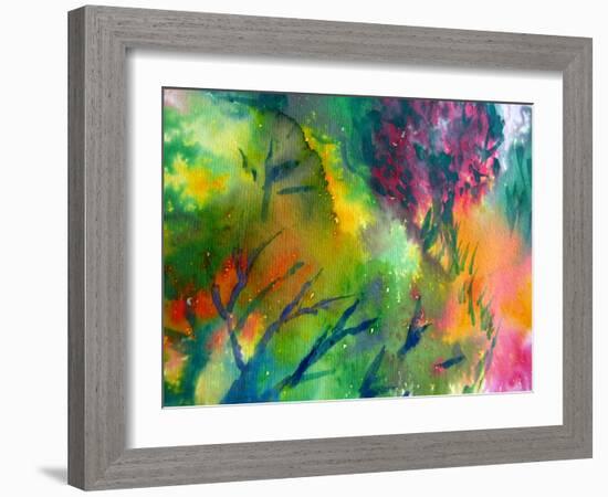 Colorful Watercolor Painting 1-Kathie Nichols-Framed Art Print