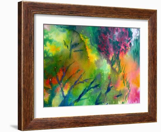 Colorful Watercolor Painting 1-Kathie Nichols-Framed Art Print