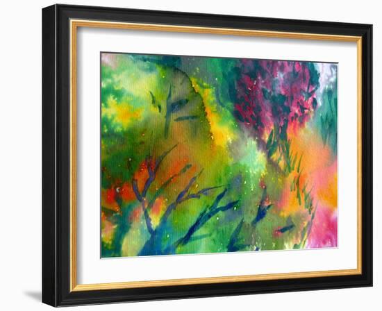 Colorful Watercolor Painting 1-Kathie Nichols-Framed Art Print