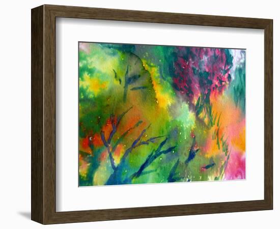 Colorful Watercolor Painting 1-Kathie Nichols-Framed Art Print