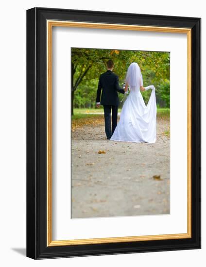 Colorful Wedding Shot of Bride and Groom-PH.OK-Framed Photographic Print