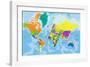 Colorful World Political Map with Clearly Labeled, Separated Layers. Vector Illustration.-Bardocz Peter-Framed Art Print