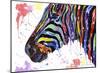 Colorful Zebra (Variant 1)-Sarah Stribbling-Mounted Giclee Print