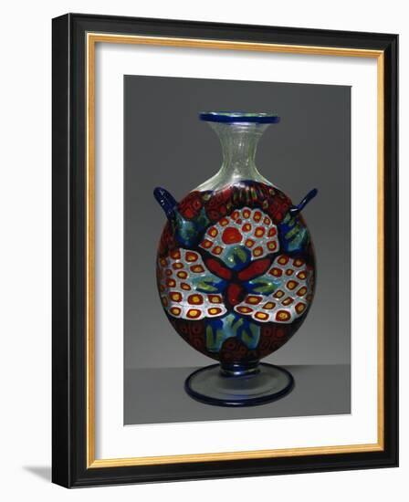 Colorless Blown Glass Vase with Murrine Decoration, 1914-1916-Umberto Boccioni-Framed Giclee Print