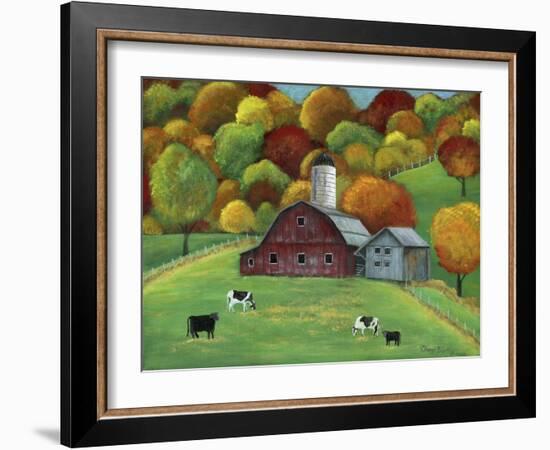 Colors of Autumn Barnyard-Cheryl Bartley-Framed Giclee Print