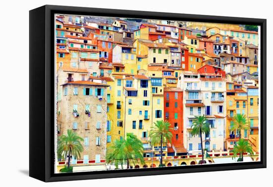 Colors of Mediterraneans - Houses of Menton-Maugli-l-Framed Premier Image Canvas