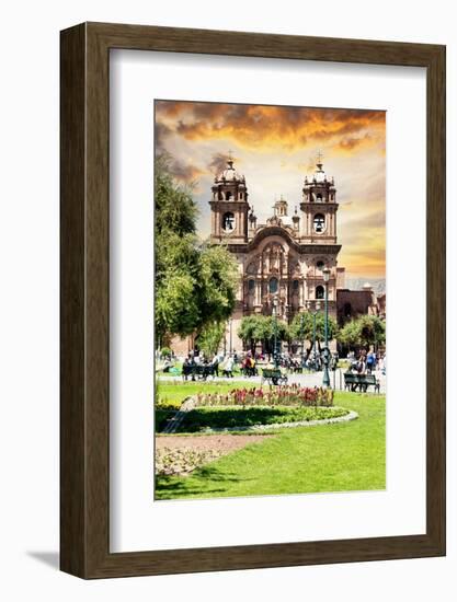 Colors of Peru - Cusco Cathedral at Sunset-Philippe HUGONNARD-Framed Photographic Print