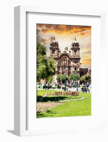 Colors of Peru - Cusco Cathedral at Sunset-Philippe HUGONNARD-Framed Photographic Print