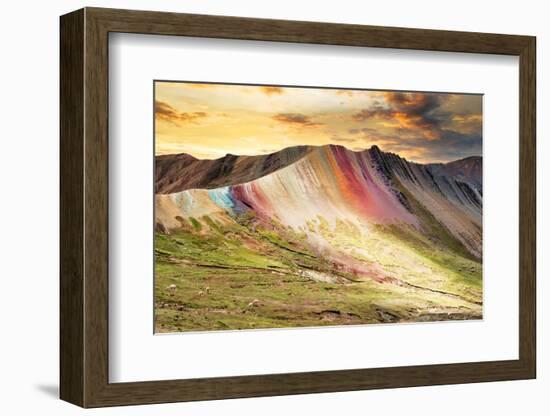 Colors of Peru - Palcoyo Mountain at Sunset-Philippe HUGONNARD-Framed Photographic Print