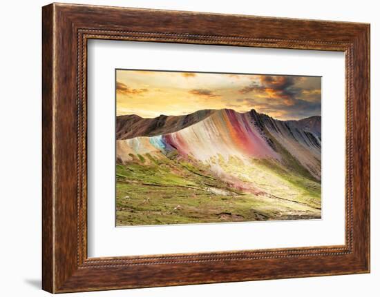 Colors of Peru - Palcoyo Mountain at Sunset-Philippe HUGONNARD-Framed Photographic Print