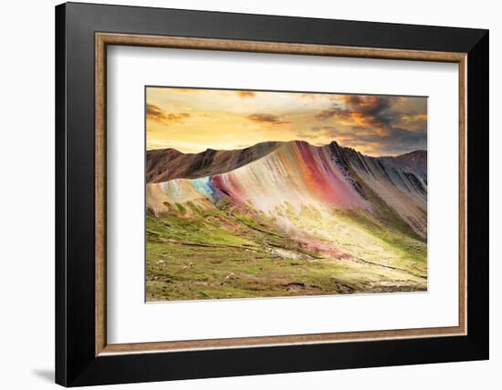 Colors of Peru - Palcoyo Mountain at Sunset-Philippe HUGONNARD-Framed Photographic Print