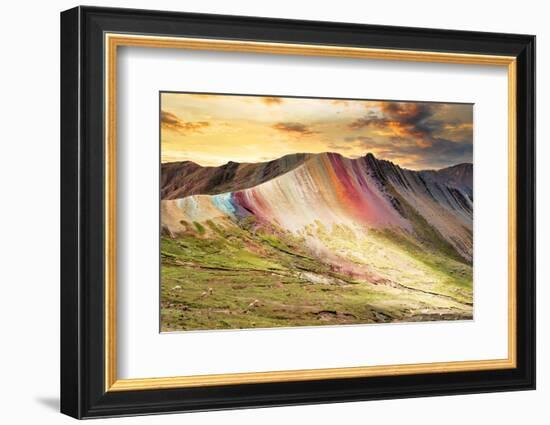 Colors of Peru - Palcoyo Mountain at Sunset-Philippe HUGONNARD-Framed Photographic Print