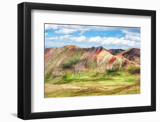 Colors of Peru - Palcoyo Rainbow Valley-Philippe HUGONNARD-Framed Photographic Print