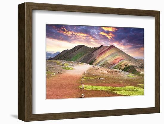 Colors of Peru - Palcoyo's 7 Colored Moutain-Philippe HUGONNARD-Framed Photographic Print