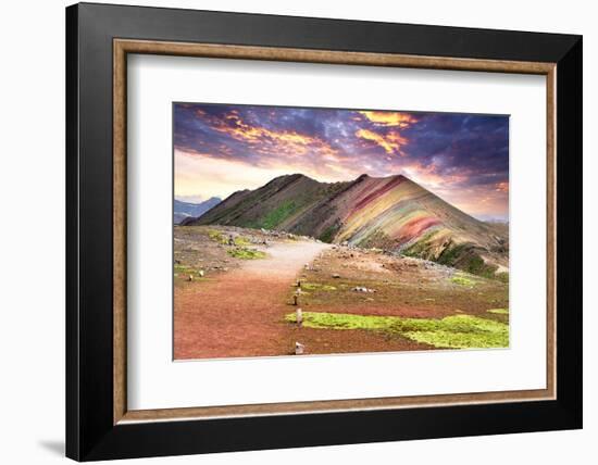 Colors of Peru - Palcoyo's 7 Colored Moutain-Philippe HUGONNARD-Framed Photographic Print