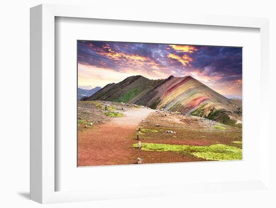 Colors of Peru - Palcoyo's 7 Colored Moutain-Philippe HUGONNARD-Framed Photographic Print