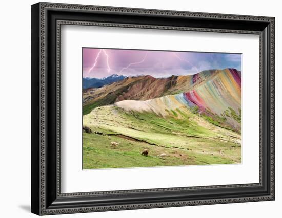 Colors of Peru - Palcoyo Thunderstorm-Philippe HUGONNARD-Framed Photographic Print