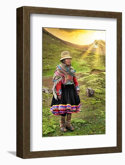 Colors of Peru - Quechua old Woman-Philippe HUGONNARD-Framed Photographic Print