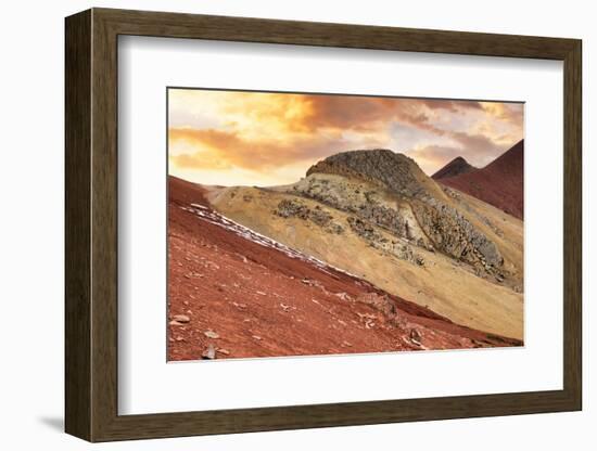 Colors of Peru - Red Mountain Sunset-Philippe HUGONNARD-Framed Photographic Print