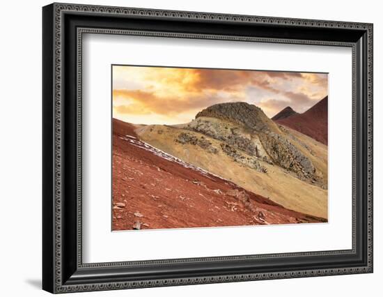 Colors of Peru - Red Mountain Sunset-Philippe HUGONNARD-Framed Photographic Print