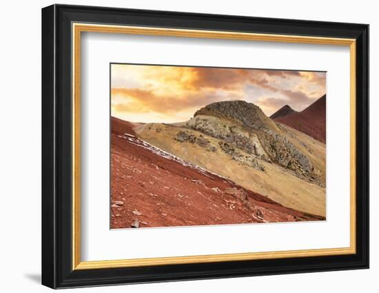 Colors of Peru - Red Mountain Sunset-Philippe HUGONNARD-Framed Photographic Print