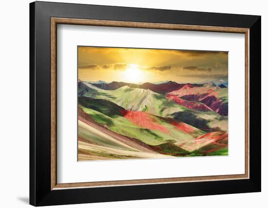 Colors of Peru - Red Valley at Sunset-Philippe HUGONNARD-Framed Photographic Print