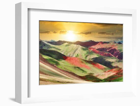 Colors of Peru - Red Valley at Sunset-Philippe HUGONNARD-Framed Photographic Print