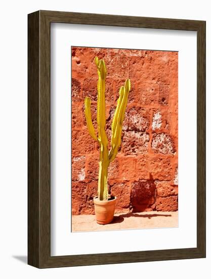 Colors of Peru - Yellow Red Wall-Philippe HUGONNARD-Framed Photographic Print