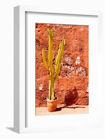 Colors of Peru - Yellow Red Wall-Philippe HUGONNARD-Framed Photographic Print