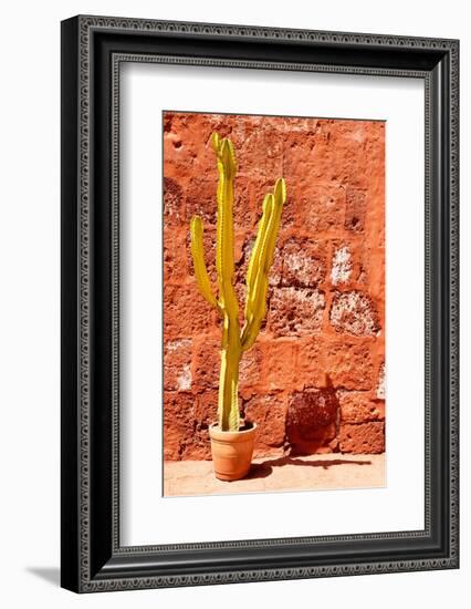 Colors of Peru - Yellow Red Wall-Philippe HUGONNARD-Framed Photographic Print