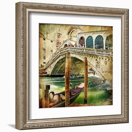 Colors Of Venice - Artwork In Painting Style From My Italian Series-Maugli-l-Framed Art Print