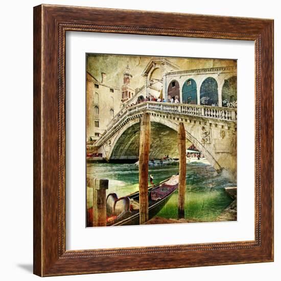 Colors Of Venice - Artwork In Painting Style From My Italian Series-Maugli-l-Framed Art Print