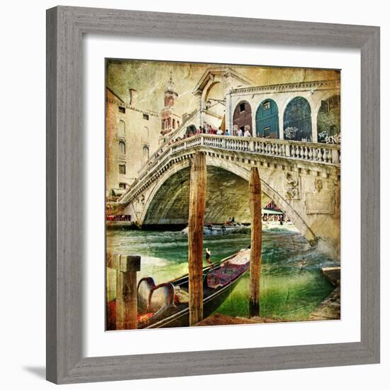 Colors Of Venice - Artwork In Painting Style From My Italian Series-Maugli-l-Framed Art Print