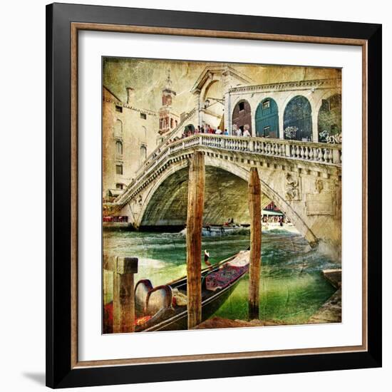 Colors Of Venice - Artwork In Painting Style From My Italian Series-Maugli-l-Framed Art Print