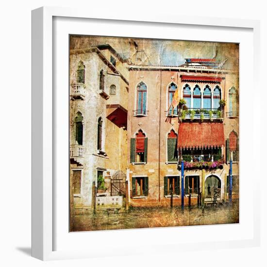 Colors Of Venice - Artwork In Painting Style Series-Maugli-l-Framed Art Print