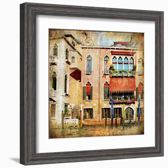 Colors Of Venice - Artwork In Painting Style Series-Maugli-l-Framed Art Print