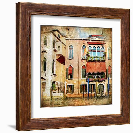 Colors Of Venice - Artwork In Painting Style Series-Maugli-l-Framed Art Print