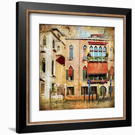 Colors Of Venice - Artwork In Painting Style Series-Maugli-l-Framed Art Print