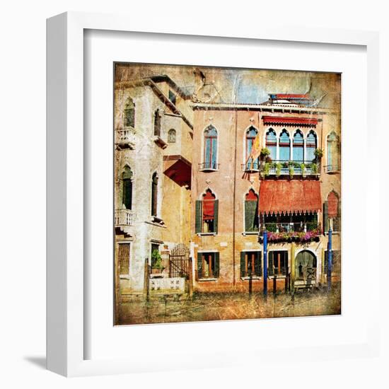 Colors Of Venice - Artwork In Painting Style Series-Maugli-l-Framed Art Print