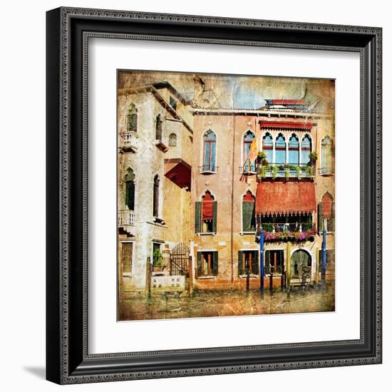 Colors Of Venice - Artwork In Painting Style Series-Maugli-l-Framed Art Print