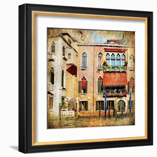 Colors Of Venice - Artwork In Painting Style Series-Maugli-l-Framed Art Print