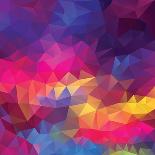 Abstract Geometrical Triangles Background-ColorValley-Art Print