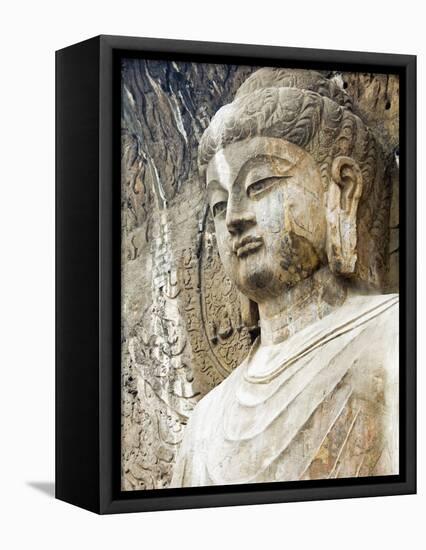 Colossal Buddha Sculpture at Fengxian Temple of Longmen Grottoes-Xiaoyang Liu-Framed Premier Image Canvas