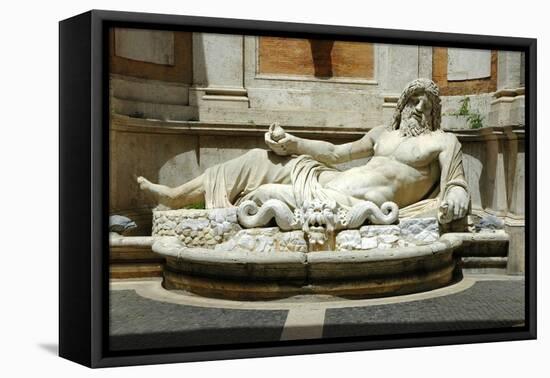 Colossal fountain of Marforio, the river god, restored as Oceanus-Werner Forman-Framed Premier Image Canvas