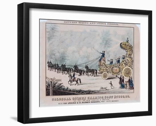 Colossal Golden Chariot, Cost $7,000-T. W. Strong-Framed Giclee Print