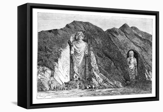 Colossal Idols, Upper Bamlan Valley, Afghanistan, 1895-Charles Barbant-Framed Premier Image Canvas