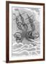 Colossal Octopus Attacking Ship, 1801-Science Source-Framed Giclee Print