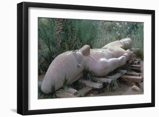 Colossal statue of Rameses I in situ, Memphis, Egypt, 13th century BC. Artist: Unknown-Unknown-Framed Giclee Print