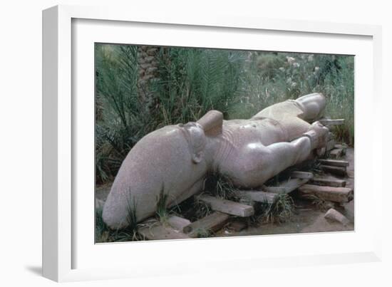 Colossal statue of Rameses I in situ, Memphis, Egypt, 13th century BC. Artist: Unknown-Unknown-Framed Giclee Print